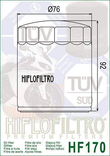 HiFlo Filters Oil Filter Hiflo HF170C Chrome, 63805-80a, 63805-80t, 63796-77, Road, 63806-83