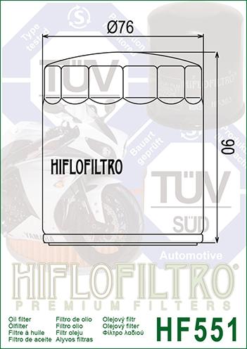 HiFlo Filters Oil Filter Hiflo HF551 Mguzzi, Road, Moto Guzzi 30153000