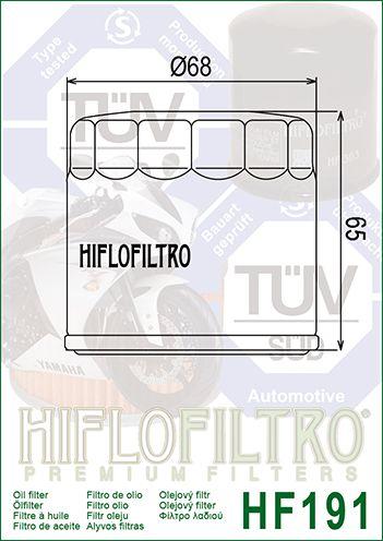 HiFlo Filters Oil Filter Hiflo HF191 Triumph, Triumph T1210200 Road, Peugeot 778117