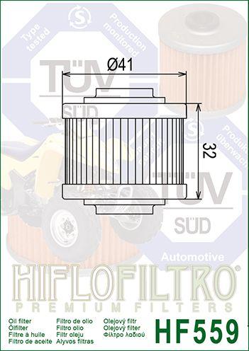 HiFlo Filters Oil Filter Hiflo HF559