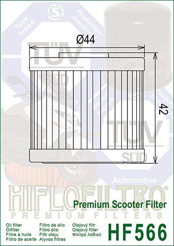 HiFlo Filters Oil Filter Hiflo HF566