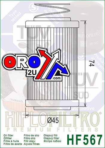 HiFlo Filters Oil Filter Hiflo HF567