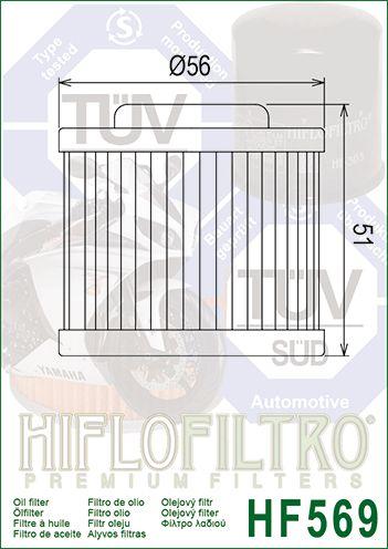HiFlo Filters Oil Filter Hiflo HF569