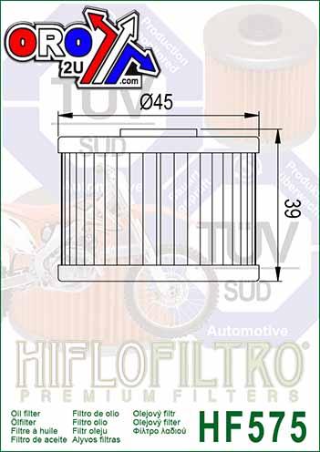 HiFlo Filters Oil Filter Hiflo HF575