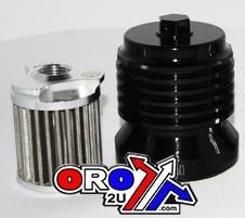 PC Racing Oil Filter Spin on Black Boo, Pc Racing S/steel Pcs6b, Black Anodized Reusable