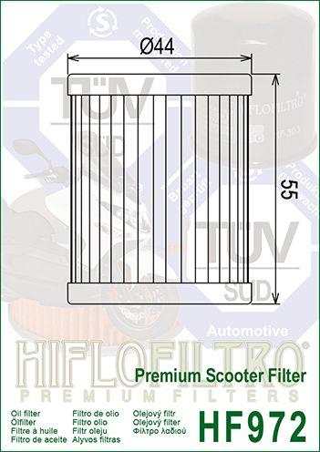HiFlo Filters Oil Filter Hiflo HF972, Suzuki 16510-25c00