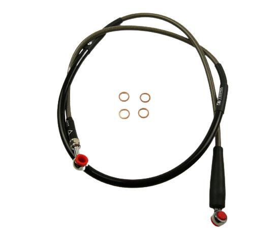 Tag-z Hose Front Brake Silver / Blk, Venhill H01-1-038/p TC450 07-1