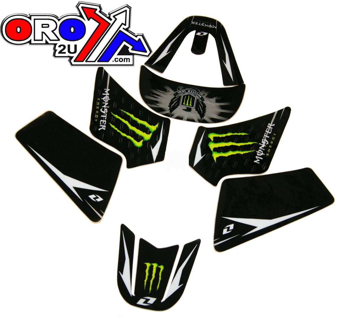 Dirt Racing Decal Set Yamaha PW50 Monster Black Green