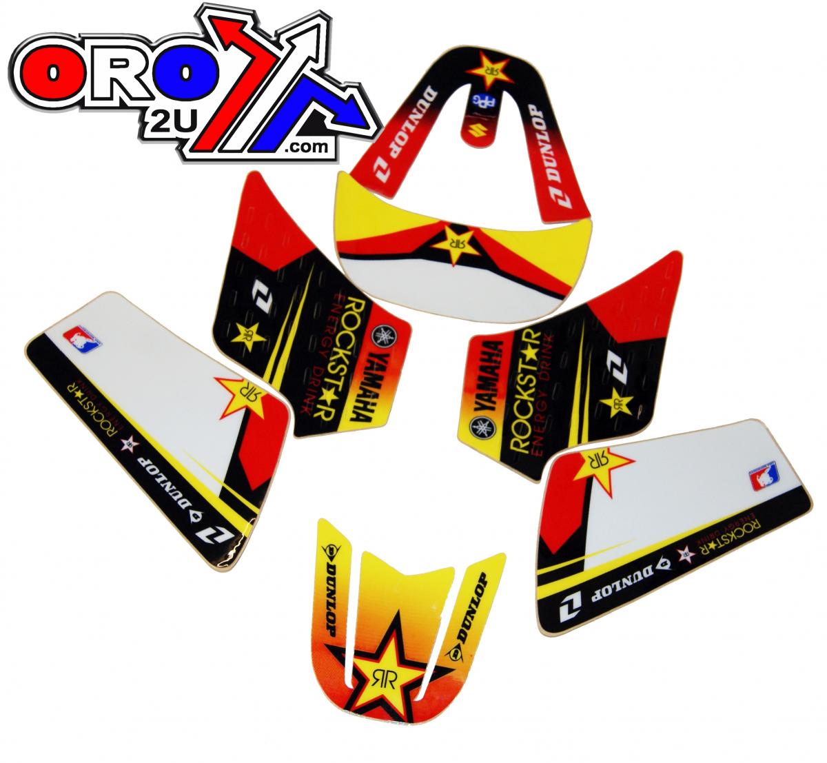 FIR Decal Set PW50 Rockstar, Red/yellow/black