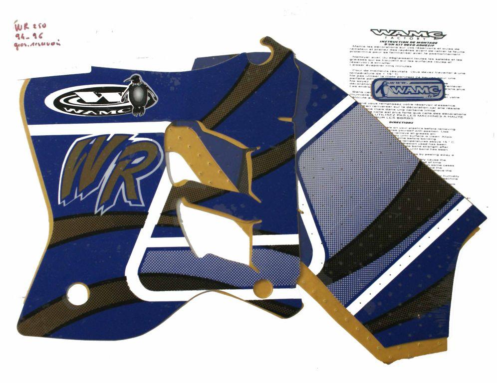 WAMC Decals 94-96 WR250 Yamaha Rad and, Tank, Decal Kit