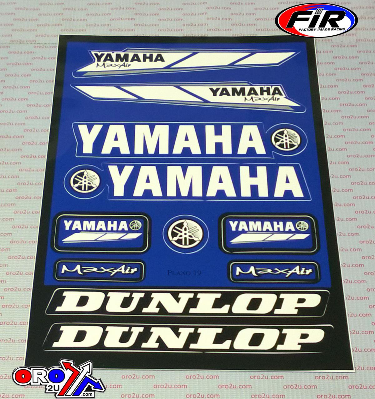 FIR Sticker Sheet Yamaha / Dunlop, Size. 230mm X 330mm, 122008144