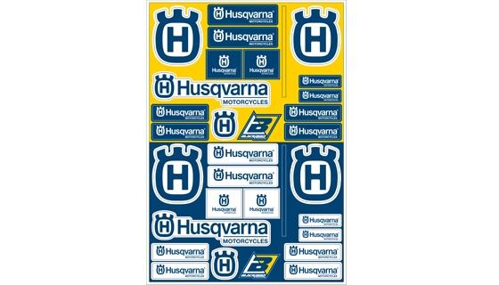 Blackbird Graphics Sticker Sheet Husqvarna Logo, Blackbird 5076hs Pre-cut