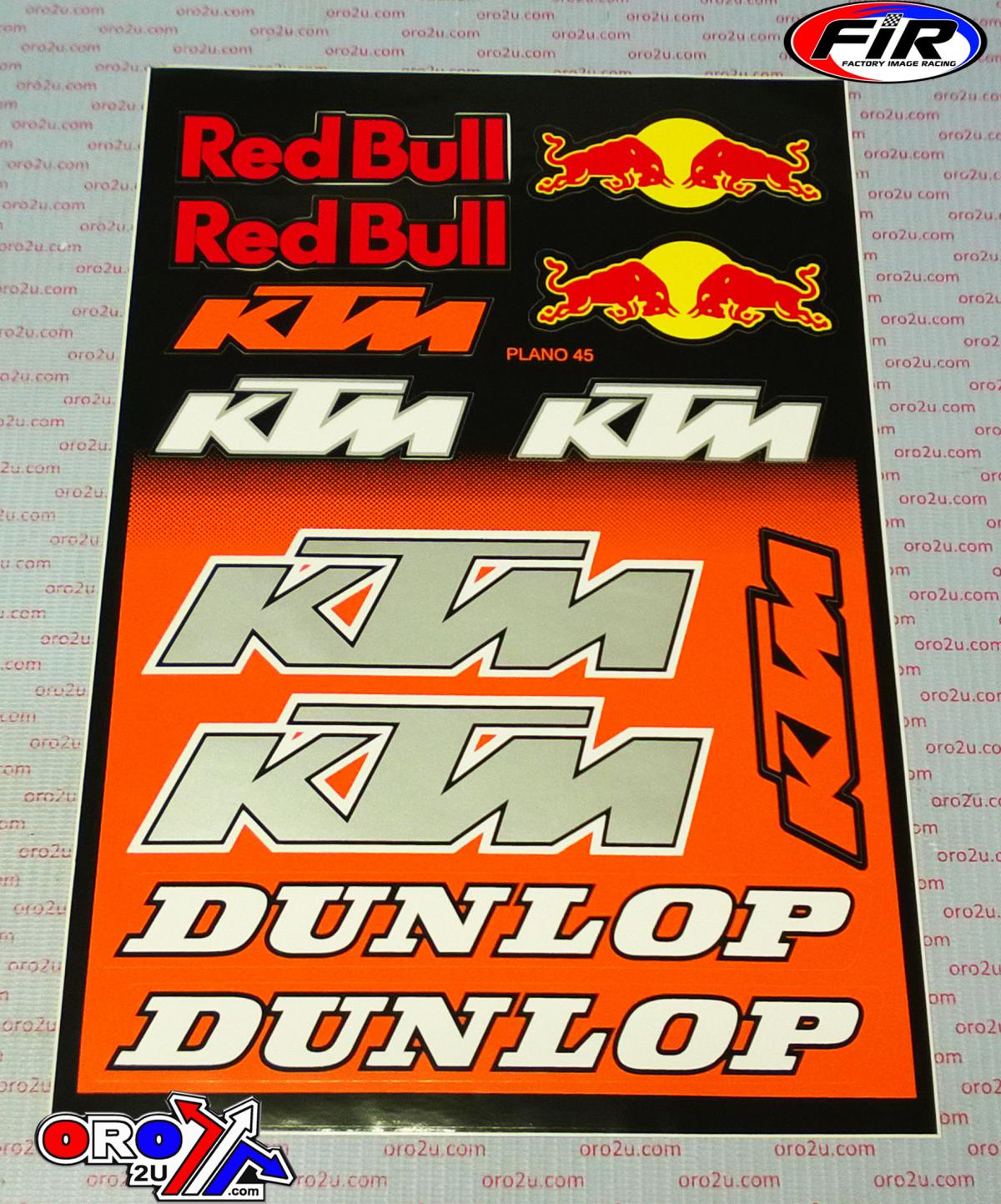 FIR Sticker Sheet KTM Redbull [a4] 122011695