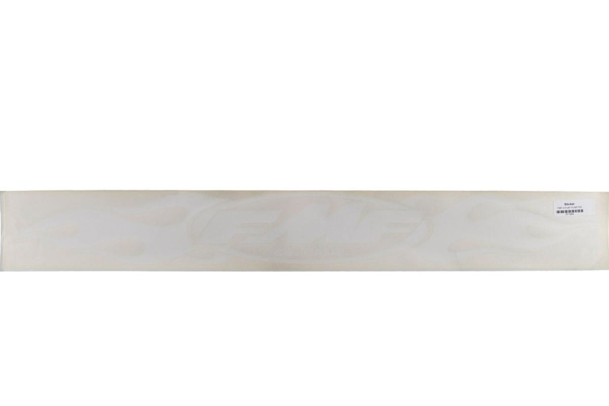 FMF Exhausts End of Line Flames Die Cut Exhaust Sticker 4.5x36 White 00-00 Universal - Fmf 011284