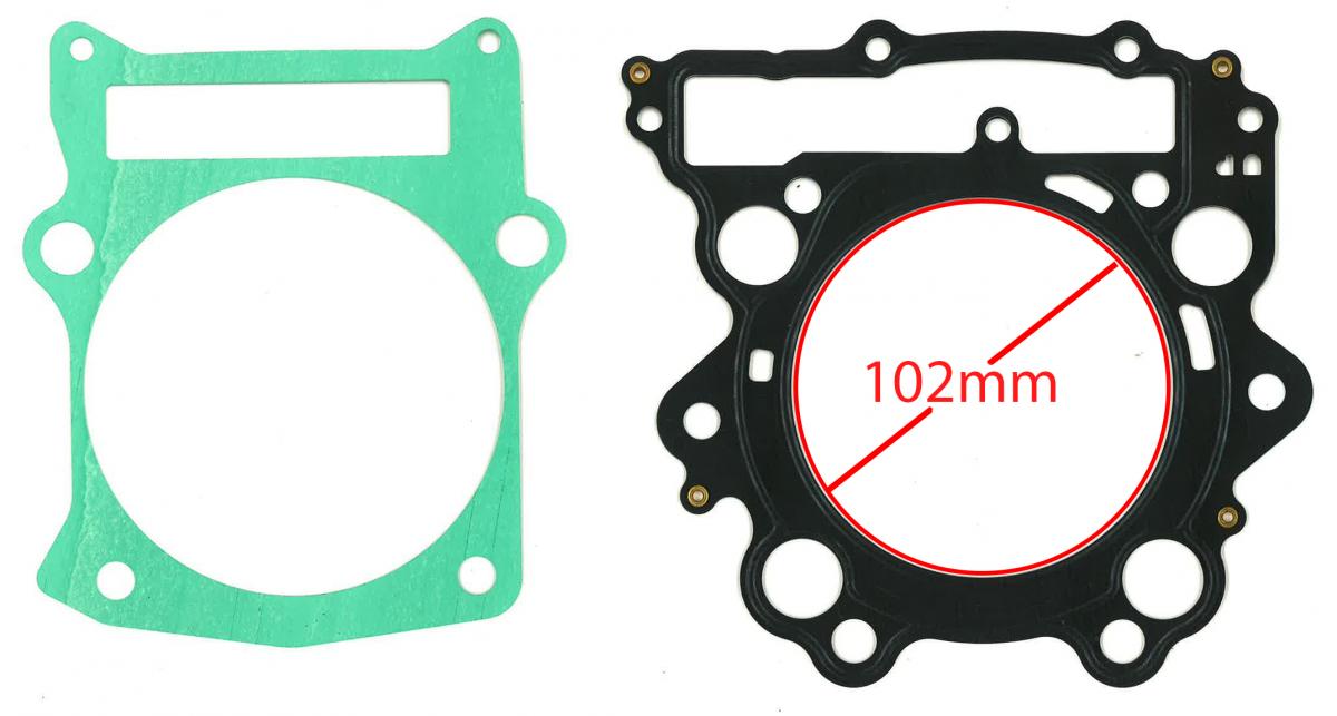 Dirt Racing Head & Base Gasket Only 102mm, Yamaha Yfm 660 Raptor Big Bore, Only for 102mm Big Bore Cyl