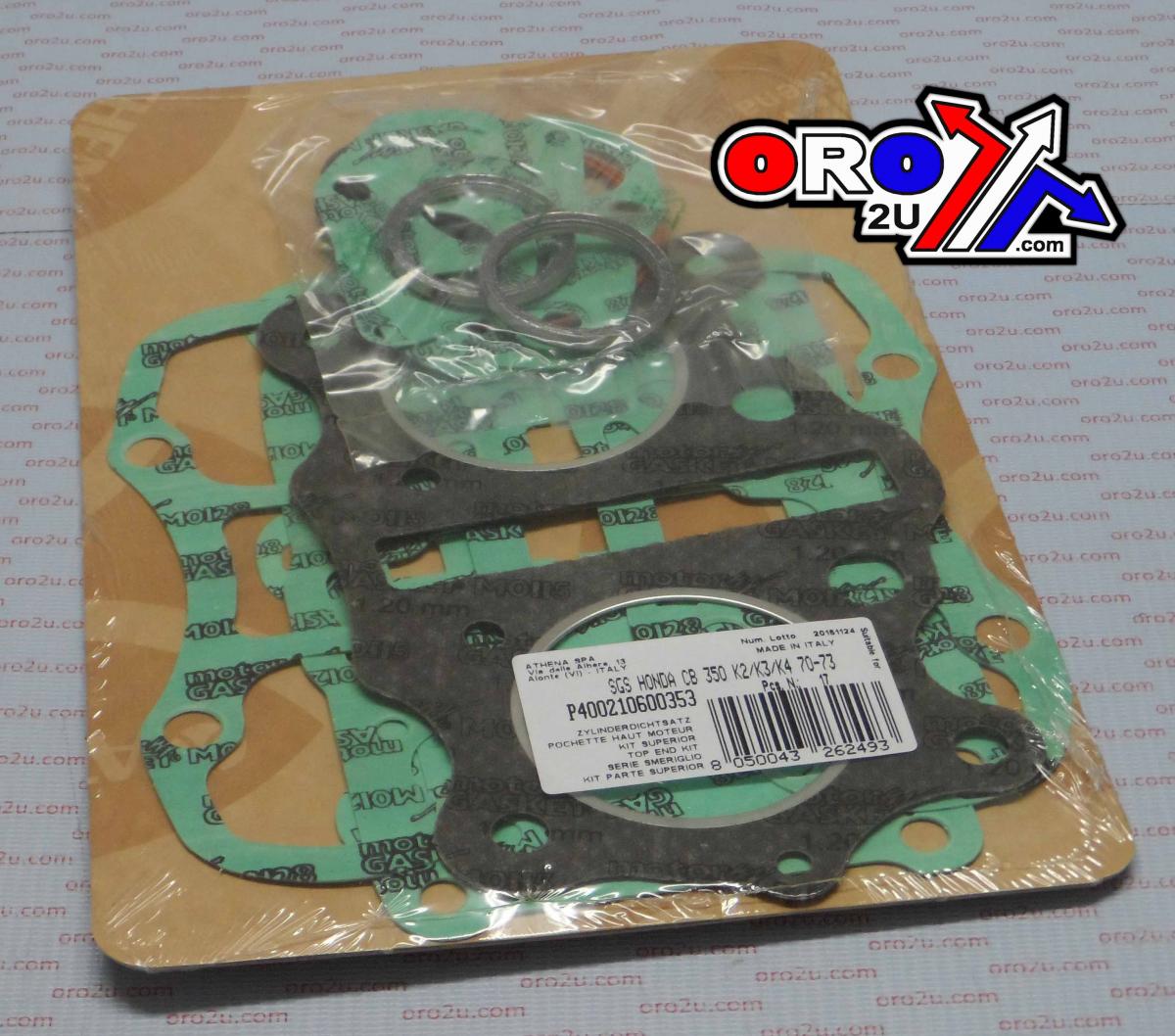 ATHENA TOP END GASKET SET HONDA CB/CL/SL 350 70-73,  P400210600353