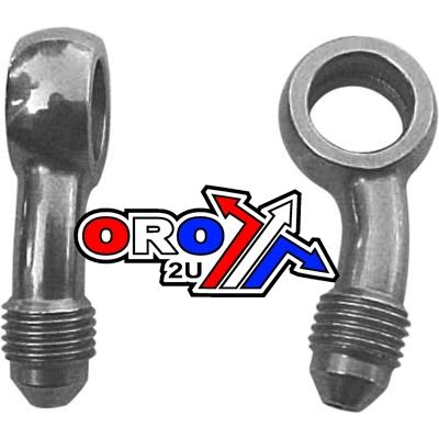 Goodridge M10 Banjo 20* Side Bend 3/8unf, B597-03c Swage Crimp Fitting 600 Series -3, Goodridge / Stainless Steel