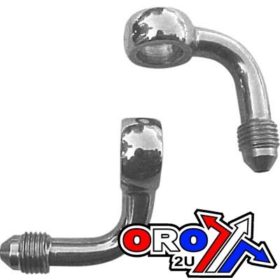 Goodridge M10 Banjo 90* Bend 3/8unf Gr, B599-03c Swage Crimp Fitting 600 Series -3, Goodridge / Stainless Steel