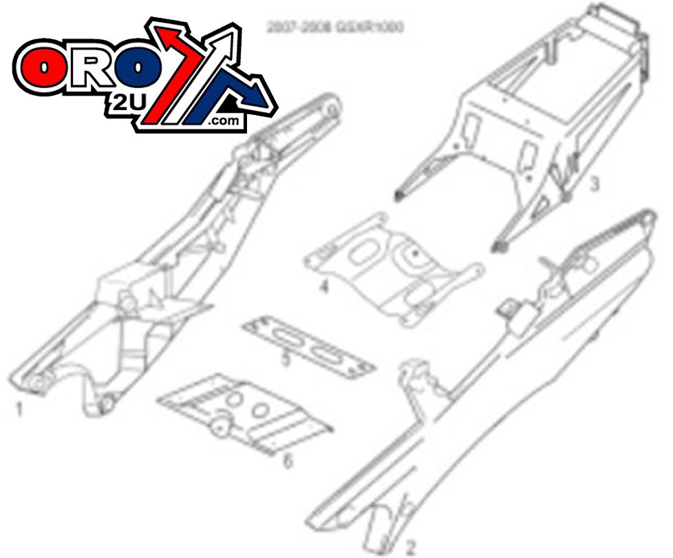 MTX Parts Sub Frame Suzuki Kit Gsx-r 41231-41g10 41221-01h00-yap