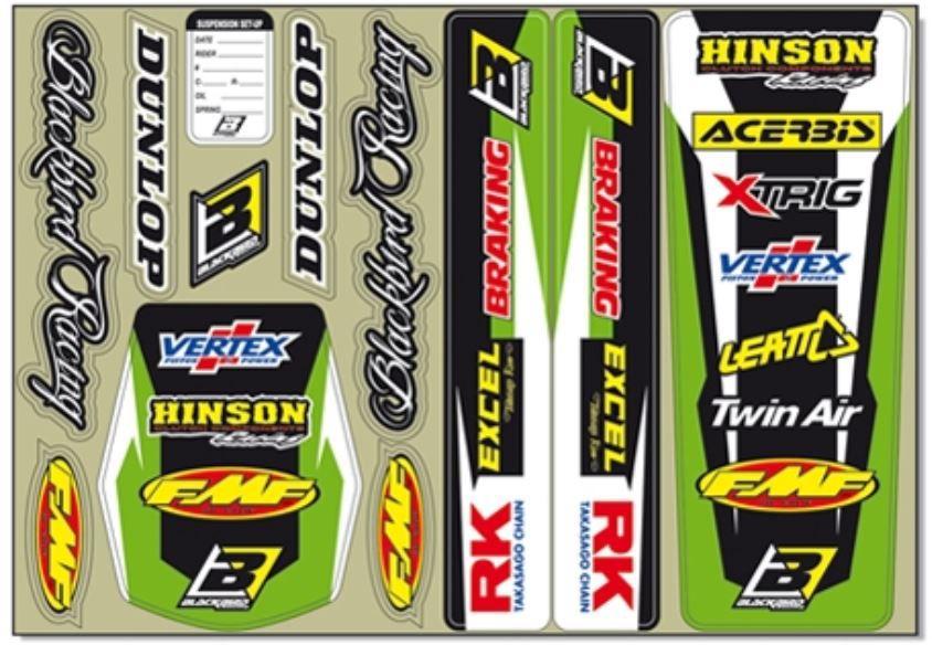 Blackbird Graphics Sticker Kit Kawasakiframe