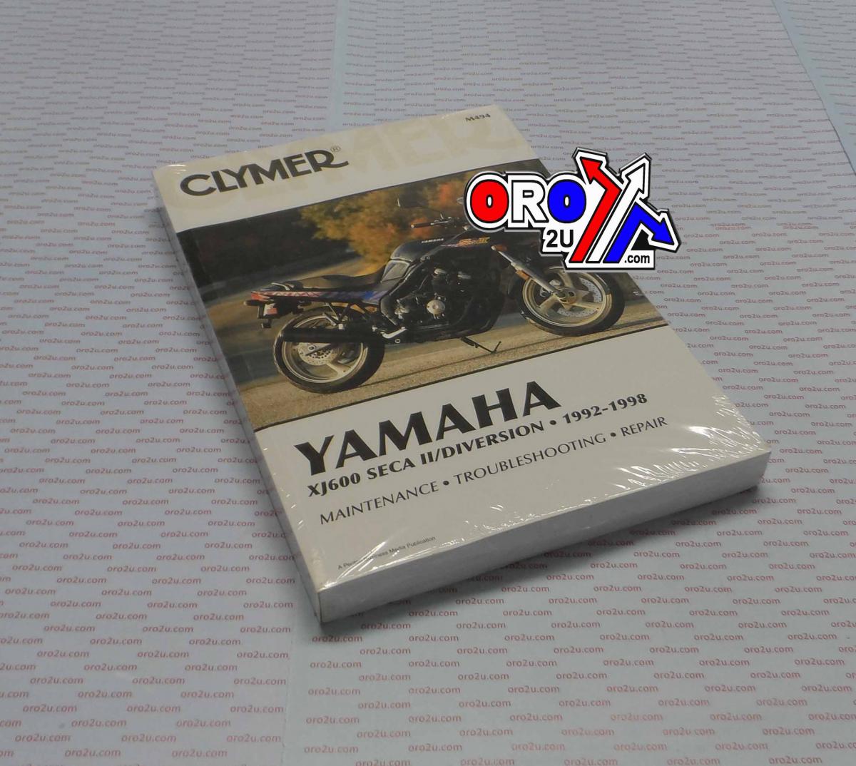 Clymer Manuals Manual XJ600 Seca Ii 92-98, Clymer M494 Repair Maintenance