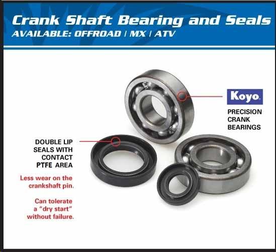 All Balls Racing Crankshaft Bearing & Seal Kit, Allballs 24-1097 KTM 125 200