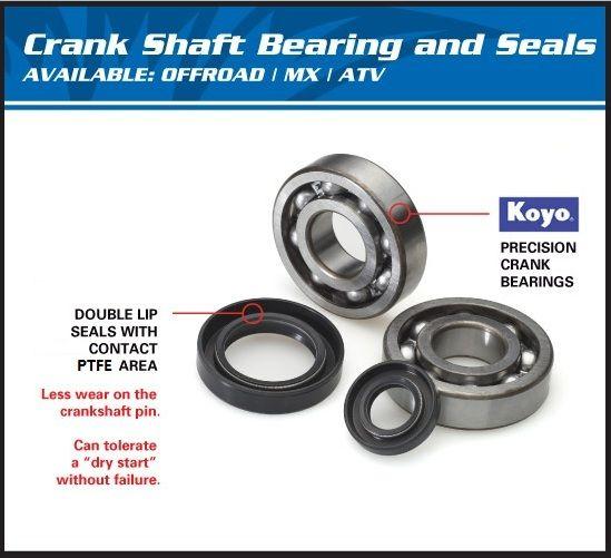 All Balls Racing Crankshaft Bearing & Seal Kit, Allballs 24-1048 Klf Trx Atc