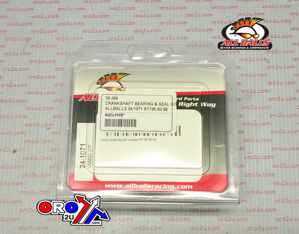 All Balls Racing Crankshaft Bearing & Seal Kit, Allballs 24-1071 RT180 90-98