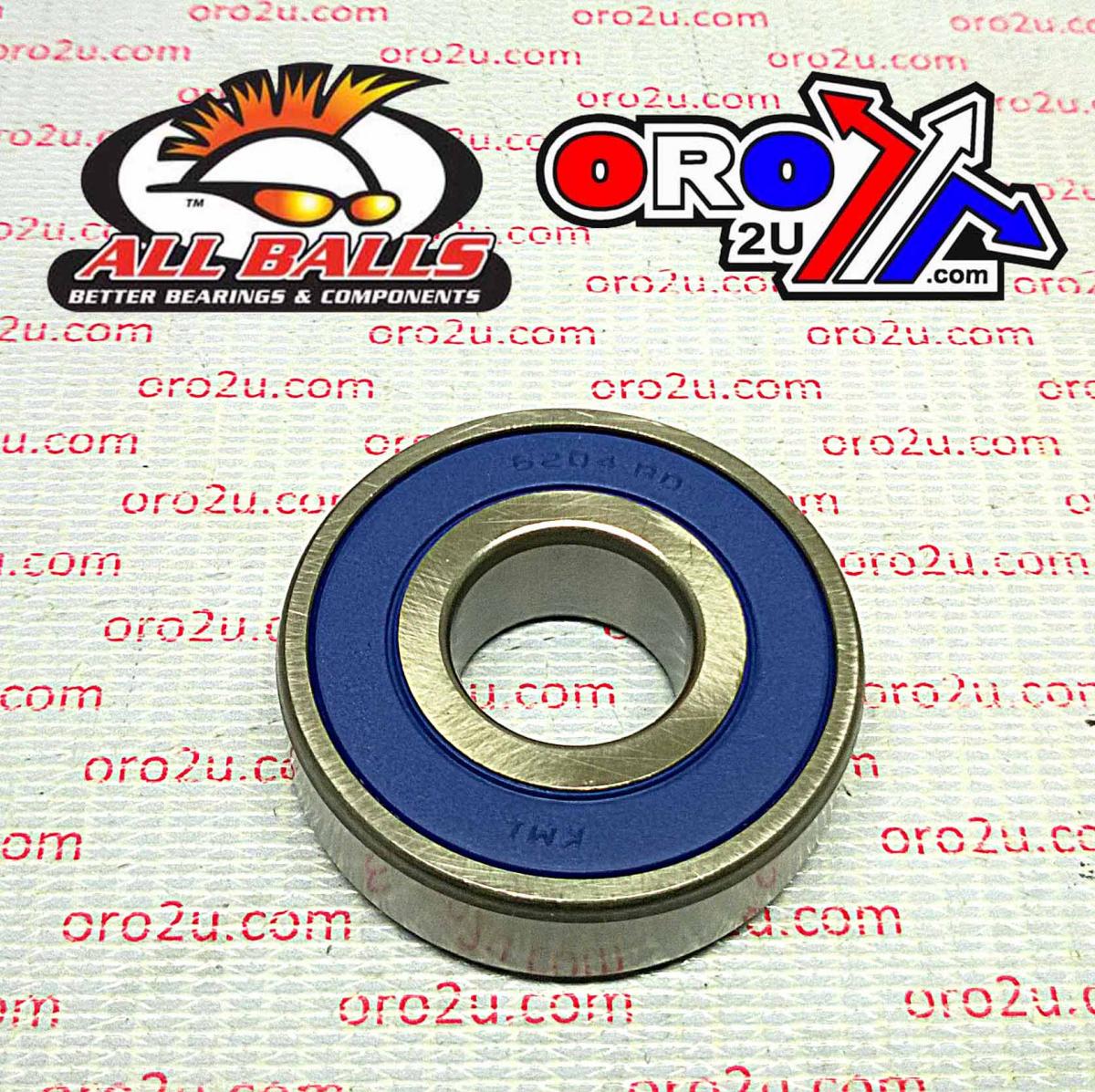 All Balls Racing Bearing Hd Custom Wheel, Allballs 6204-2rs-3/4 19x47x14