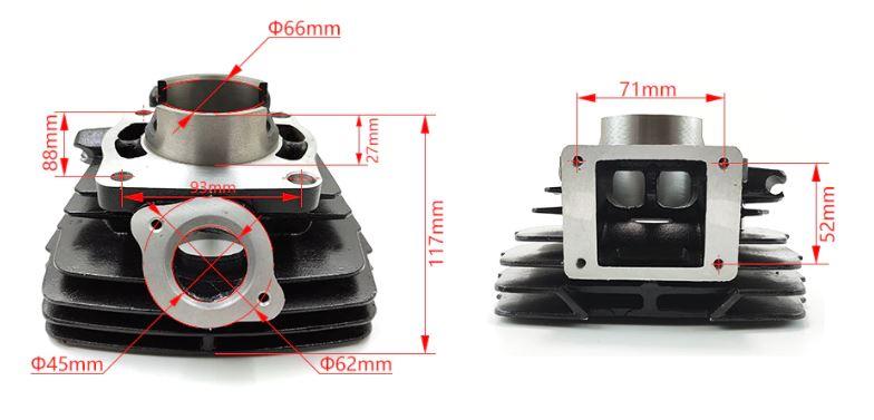 Psychic Cylinder Only DT175MX 66mm, 2a7-11311-00-00 Psychic MX-09800a Yamaha