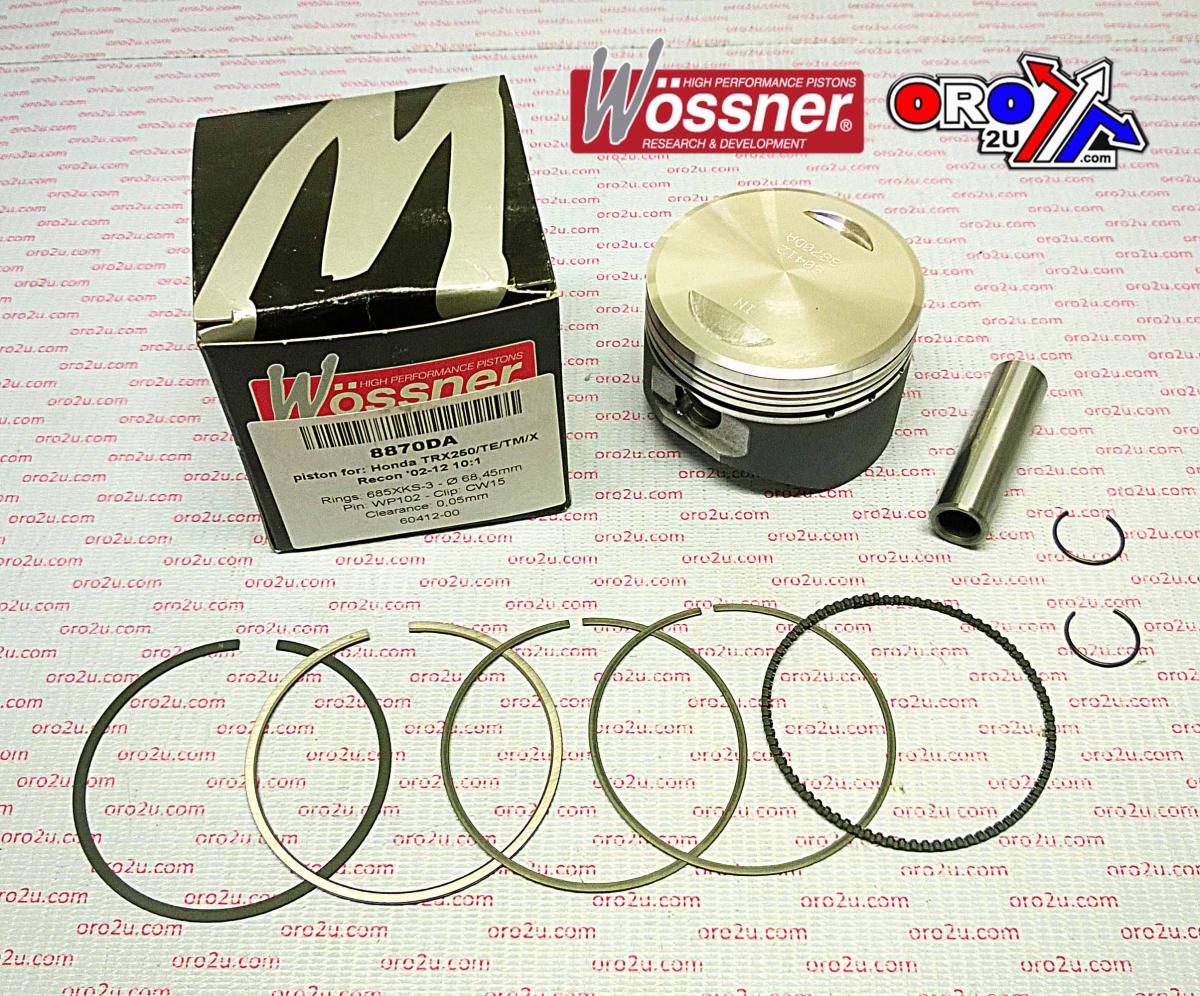 Wossner Piston Kit 02-13 TRX250 69.50, Forged Piston Wossner 8870d100, Honda ATV