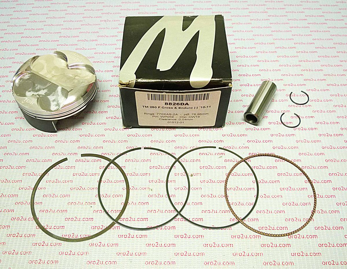 Wossner Piston TM250F Fi 77.00 10-11, Forged Wossner Kit 8826dc