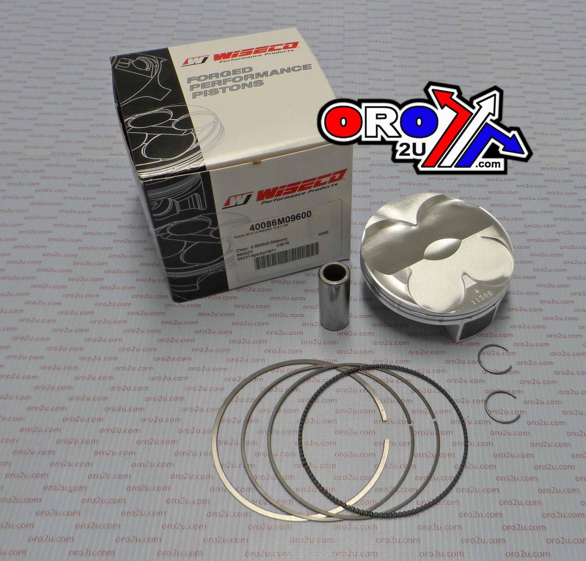 Wiseco Piston Kit 13-25 RM-z450 96mm. 12.5:1 Comp., Wiseco W40086m09600b 96mm, Skirt Coating Armorglide