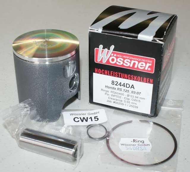 Wossner Piston Kit RS125 Gp Domed 54.0 C, Forged Wossner 8244dc