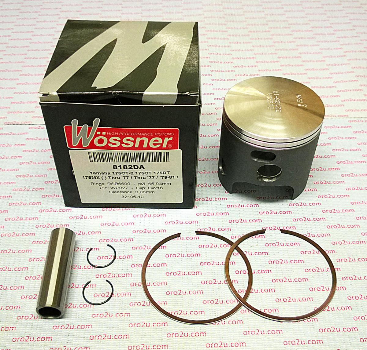 Wossner Piston Kit 77-82 DT175 68.00, Forged Wossner 8182d200