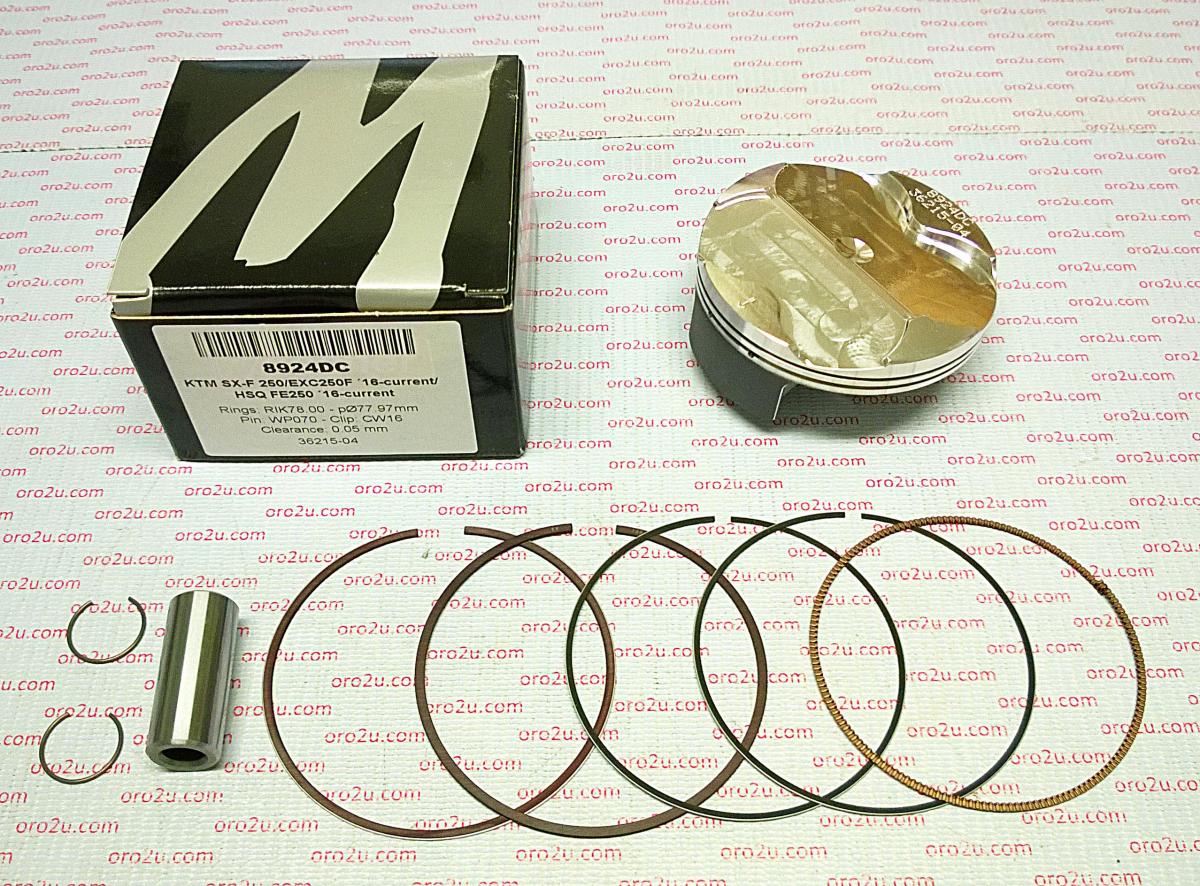 Wossner Piston Kit 16-22 SXF250 78mm KTM Hc High Compression Wossner 8924dc