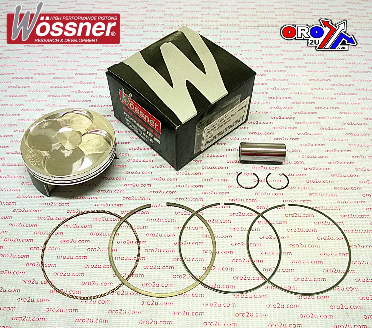 Wossner Piston Kit 15-16 KX250F 77 Hc, High Compression, Wossner 8922db KXF250
