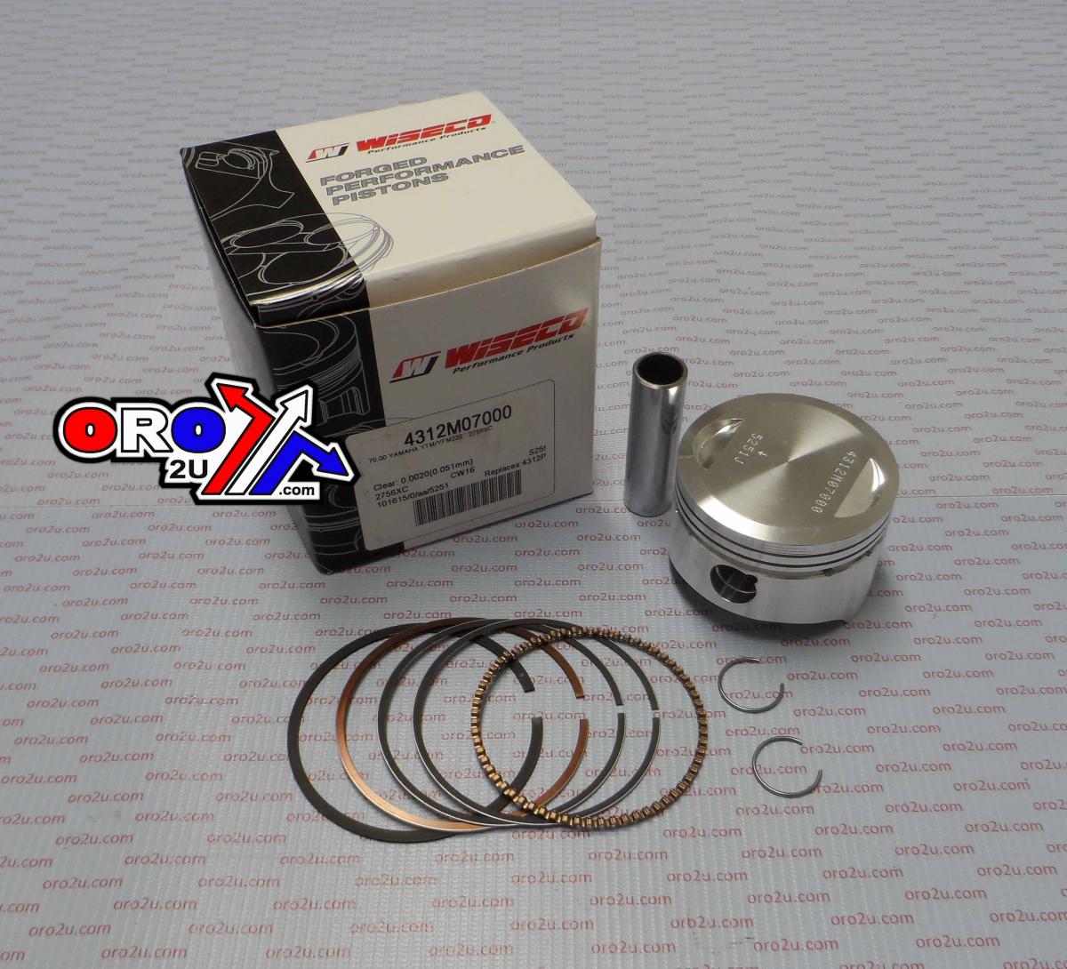 Wiseco Piston Kit 84-88 Ytm Yfm 225, Wiseco 4312m07000 Yamaha ATV