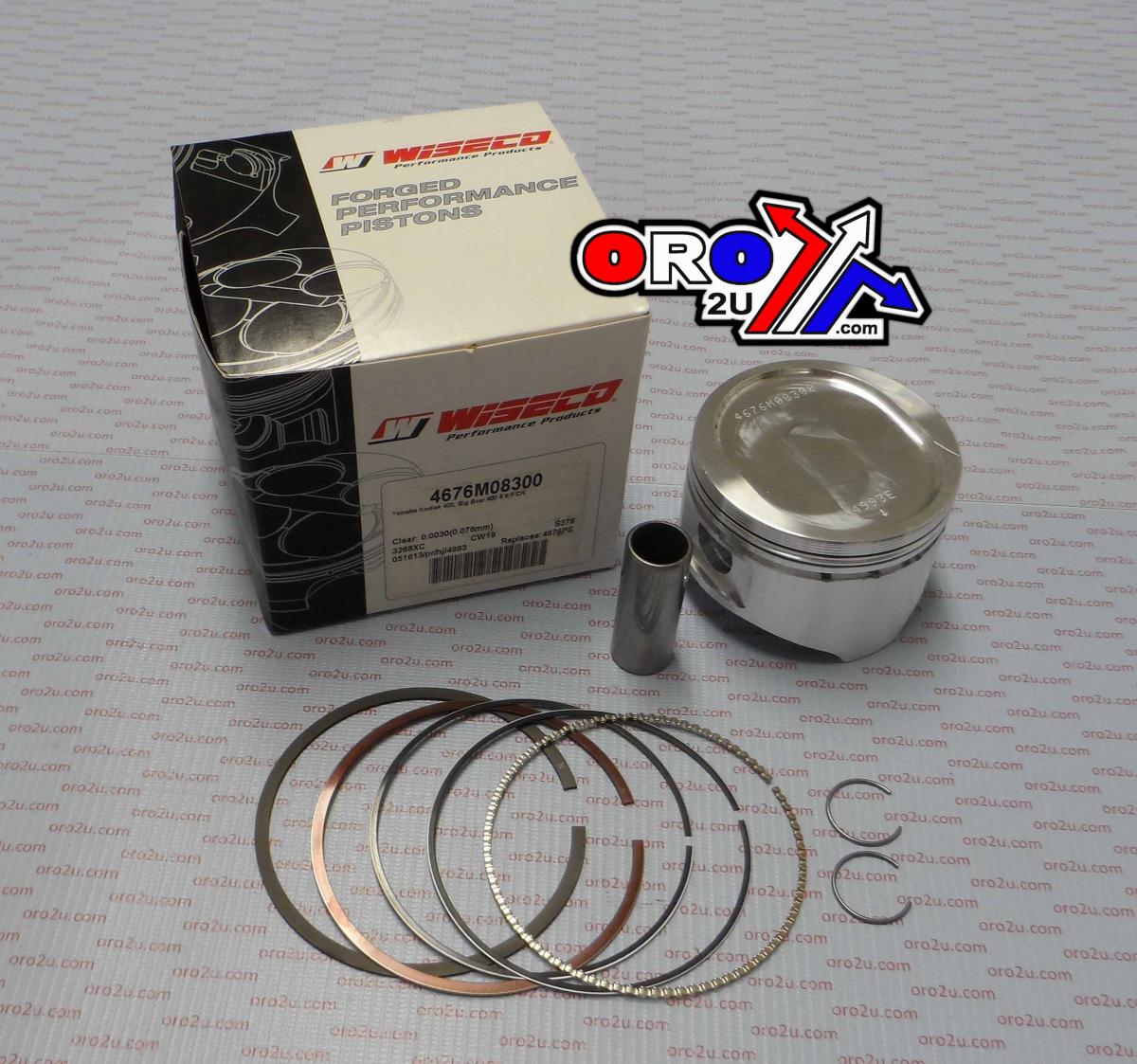 Wiseco Piston Kit 00-07 YFM400 83.00, Wiseco 4676m08300 Yamaha ATV