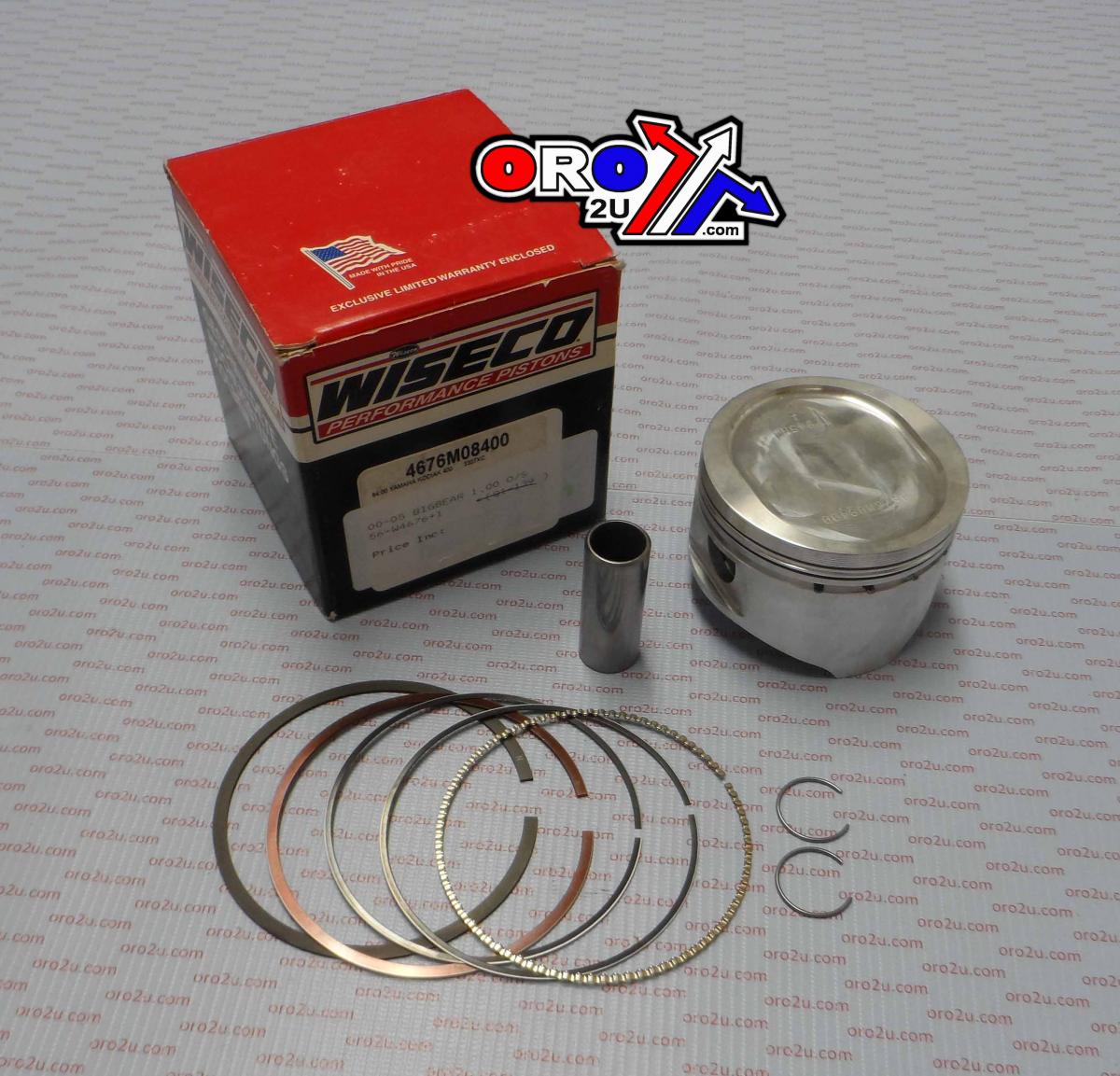 Wiseco Piston Kit 00-07 YFM400 84.00, Wiseco 4676m08400 Yamaha ATV