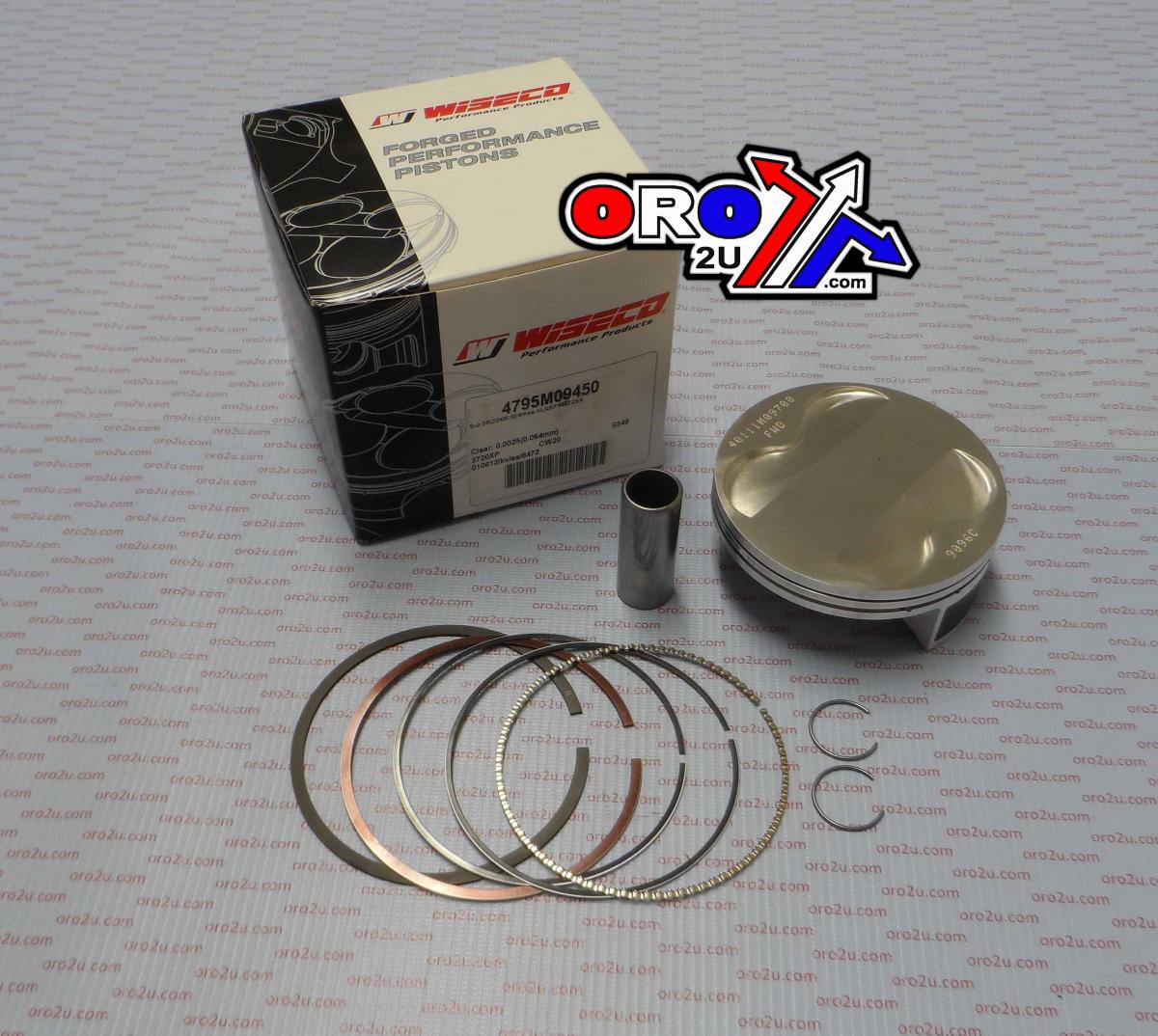 Wiseco Piston Kit LTZ400 KFX400 94.50, Wiseco 4795m09450 Suz / Kaw