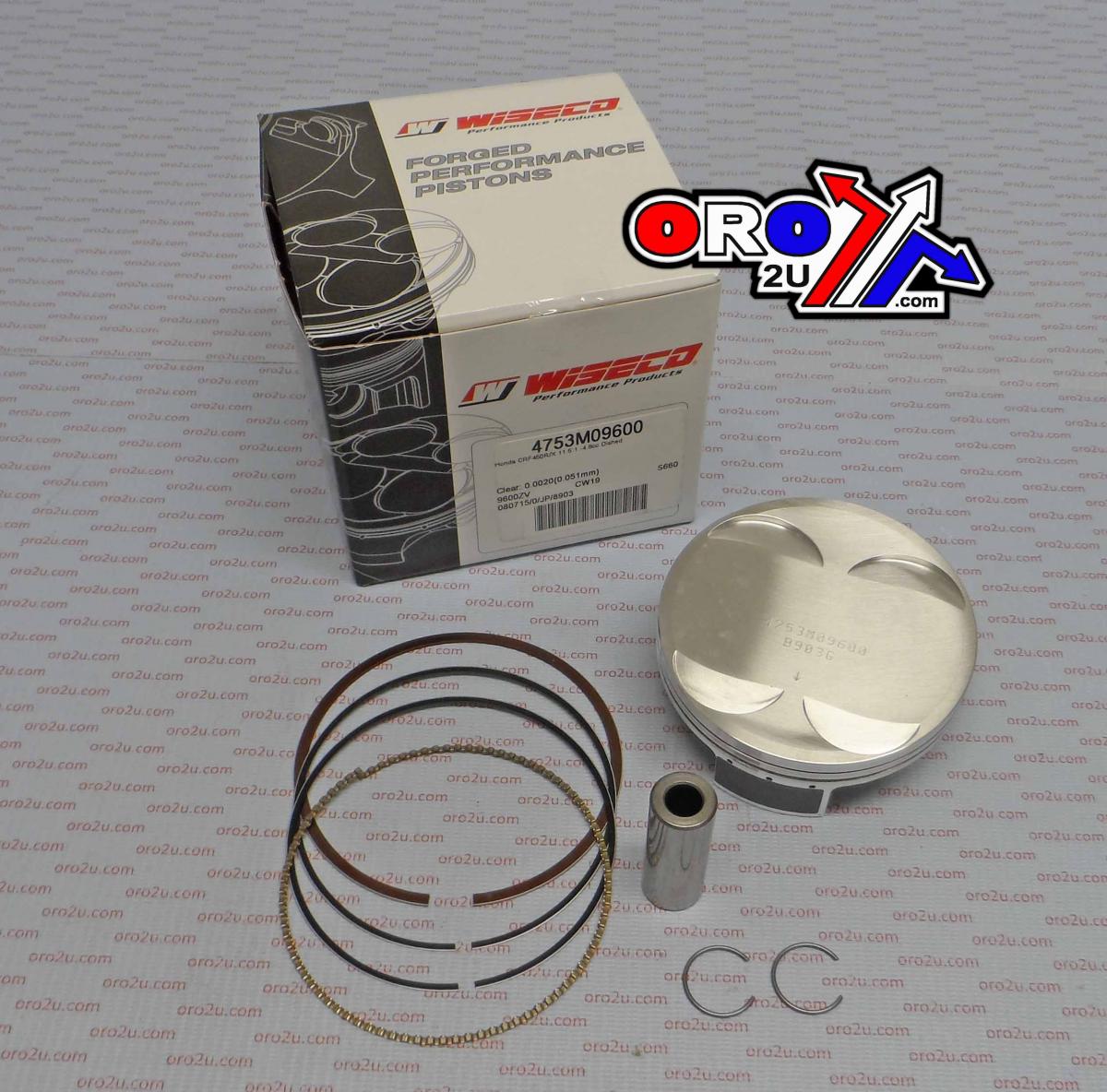 Wiseco Piston Kit 02-08 CRF450 96.00, Wiseco 4753m09600honda MX
