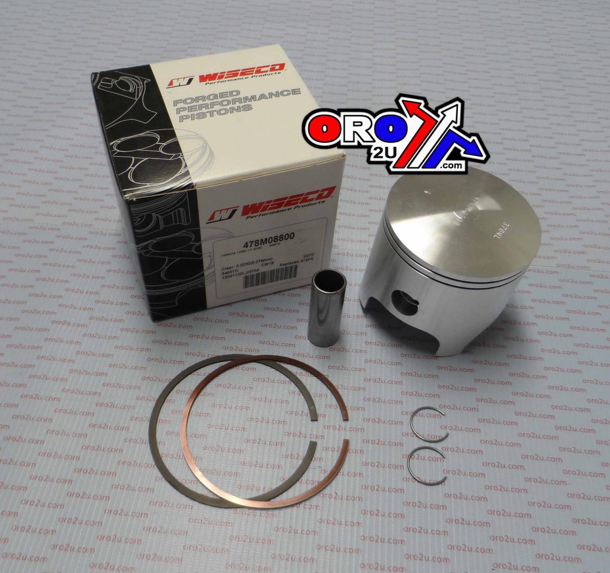 Wiseco Piston Kit 82-83 YZ490 88.00mm, Wiseco 478m08800 Yamaha MX