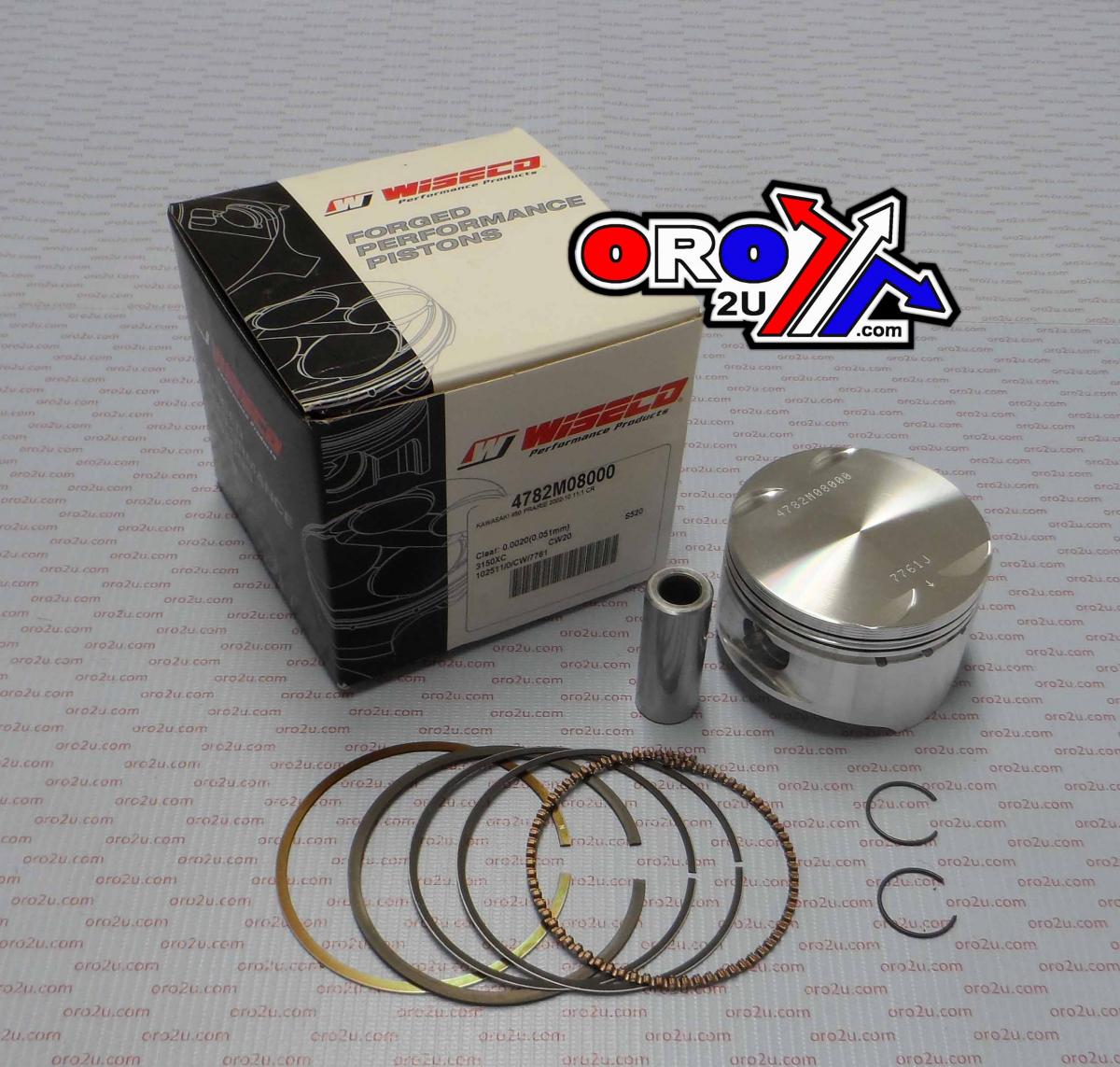 Wiseco Piston Kit 02-10 KVF650 80.00, Wiseco 4782m08000 Kawasaki ATV