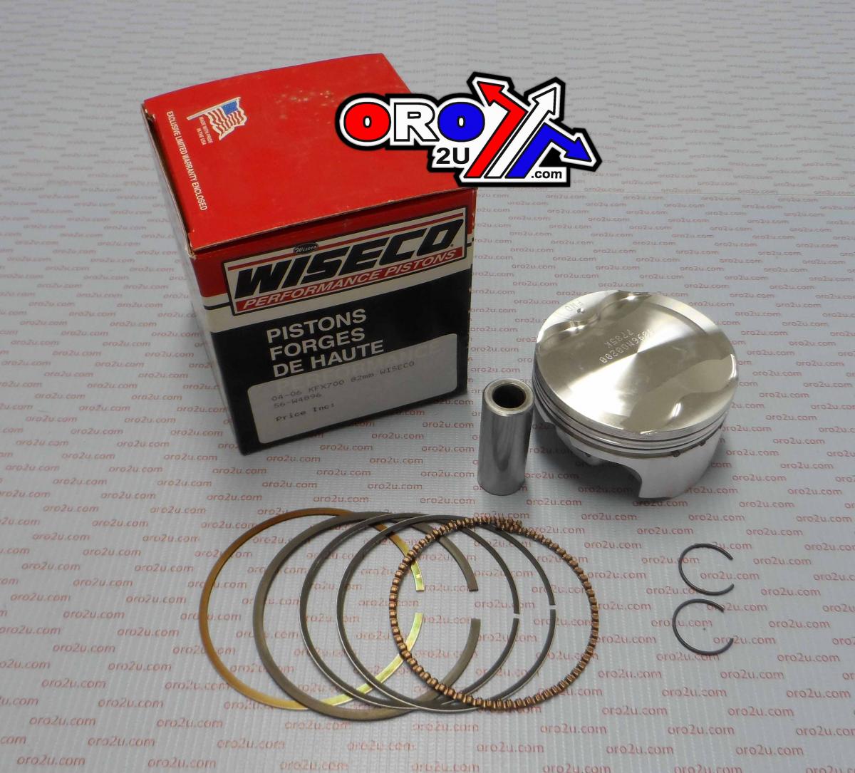 Wiseco Piston Kit 04-10 KFX700 82mm, Wiseco 4896m08200 Kawasaki
