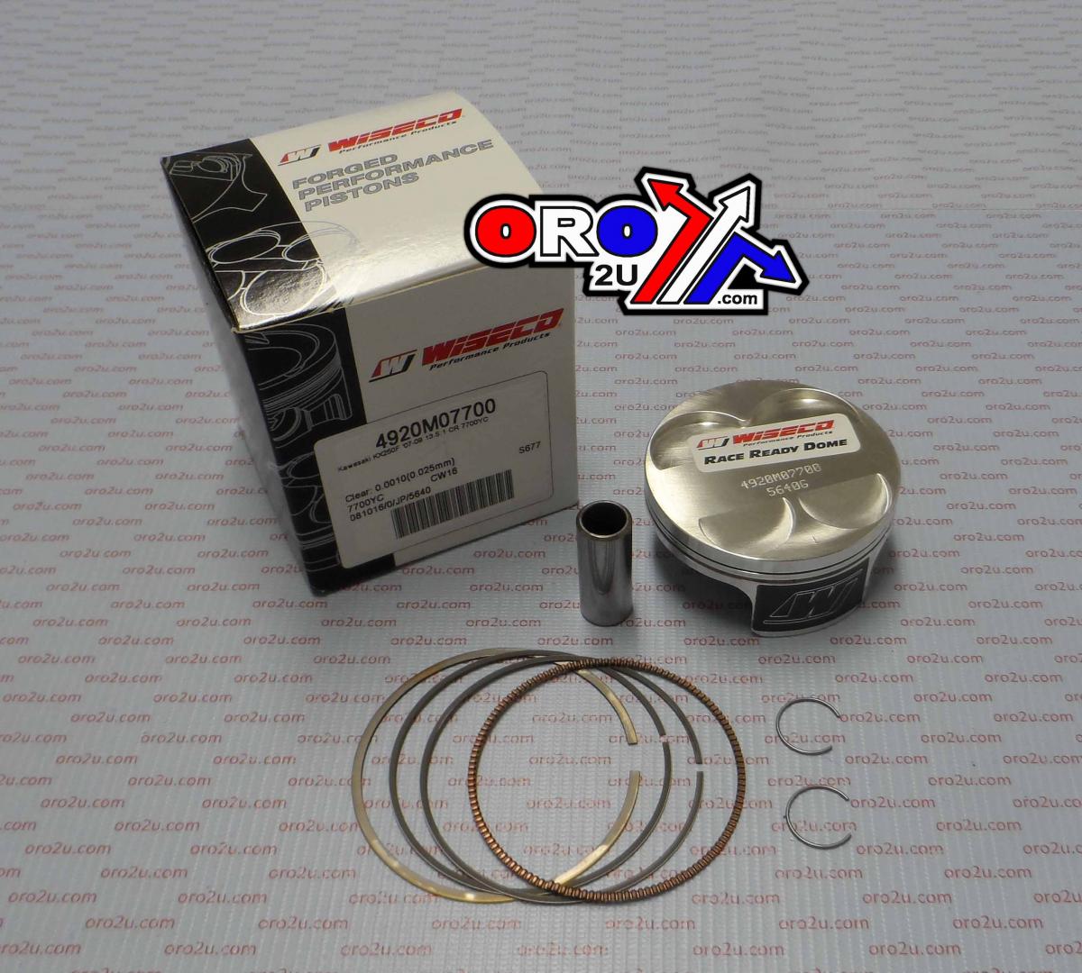WISECO PISTON KIT 07-08 KX250F 77.00, WISECO 4920M07700B KAWASAKI