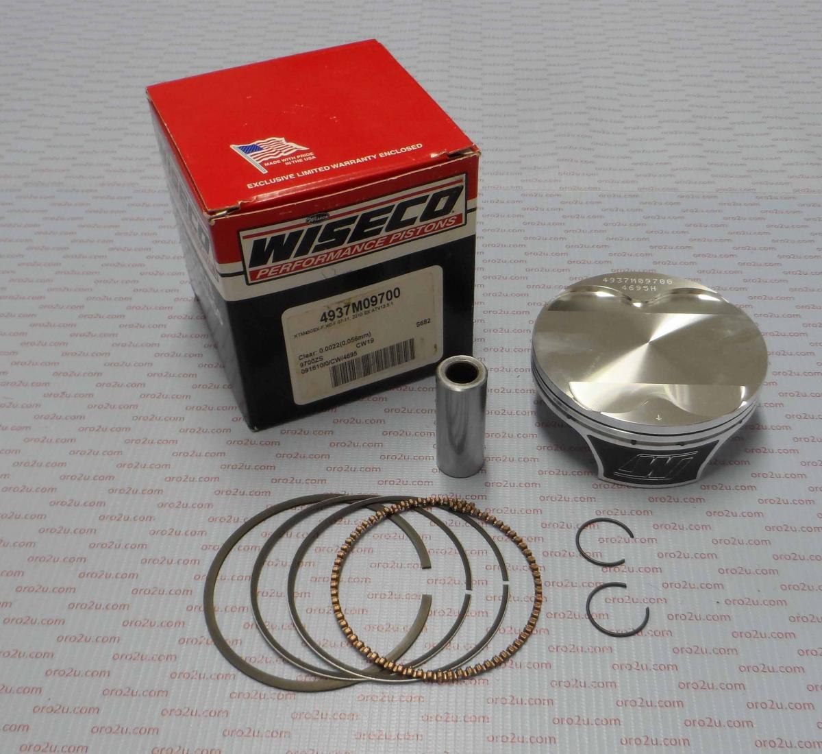 WISECO PISTON KIT 09-11 SX450 97.00, ARMOR GLIDE HIGH COMP 12.5:1, WISECO 4937M09700 ATV