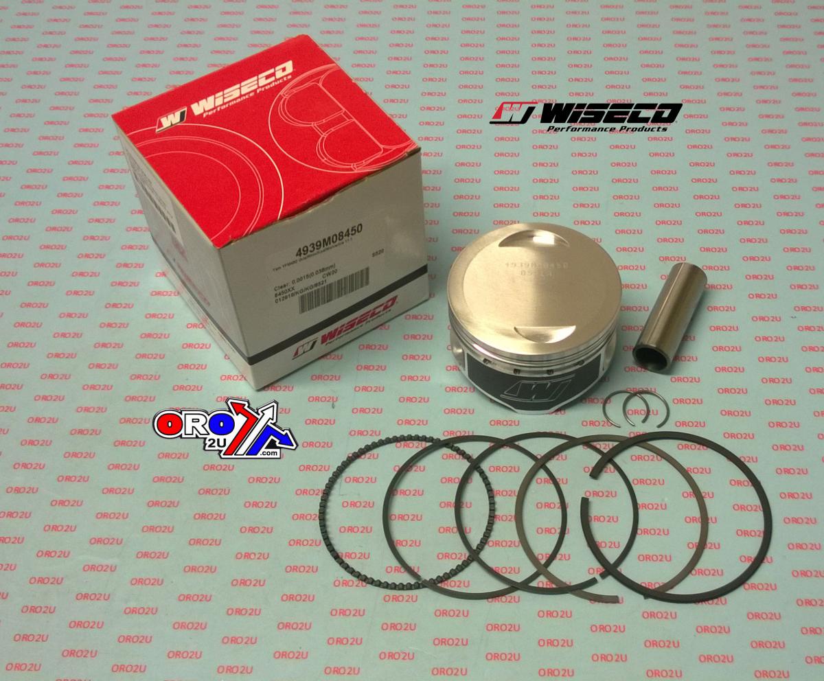 Wiseco Piston Kit 06-08 YFM450 84.50, Wiseco 4939m08450 Yamaha ATV