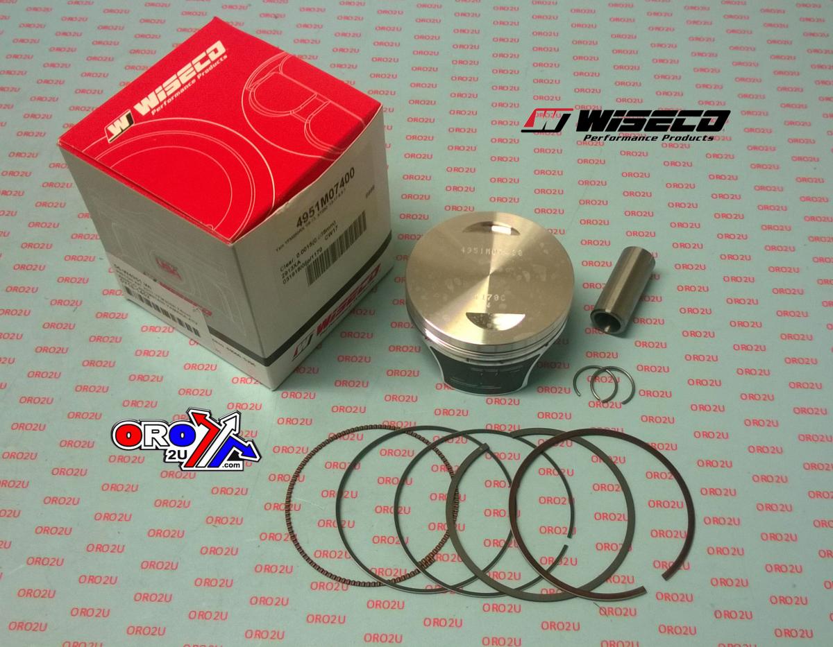 Wiseco Piston Kit 74.00 CR 9.5:1 YFM250RX 08-13, XT250 13-19, Wiseco 4951m07400 Yamaha ATV