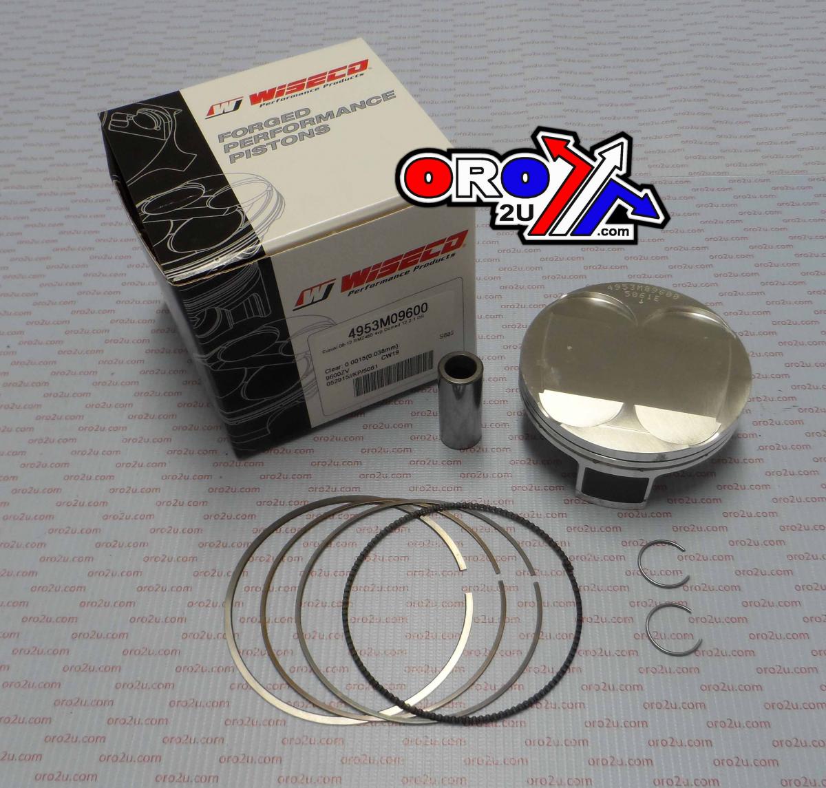 Wiseco Piston Kit 08-12 RMZ450 12.2, Wiseco 4953m09600b 96.00mm